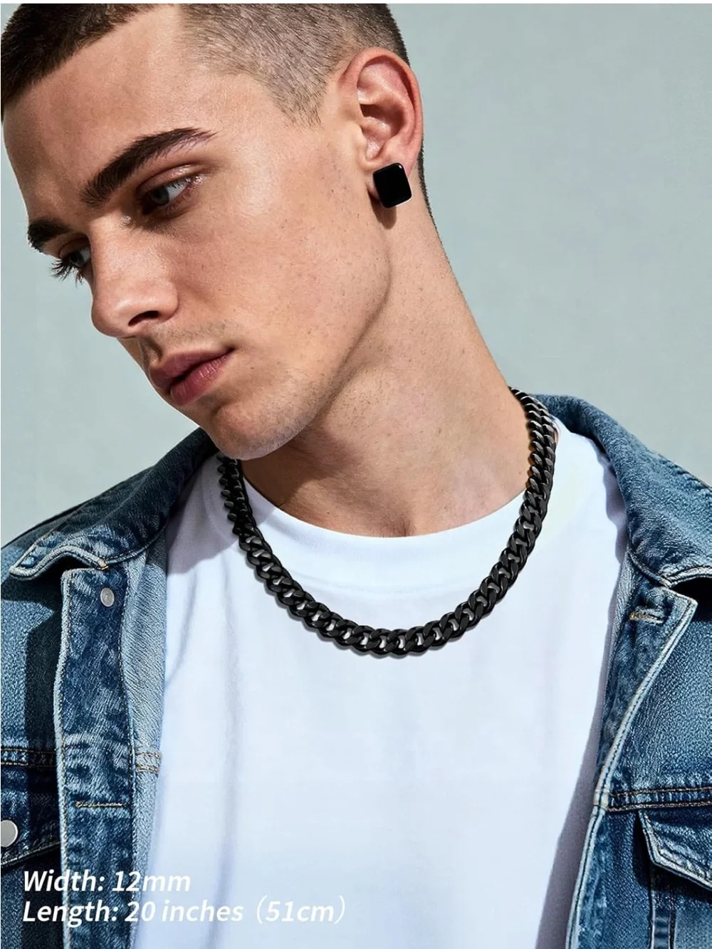 Black Cuban Link Men's Necklace